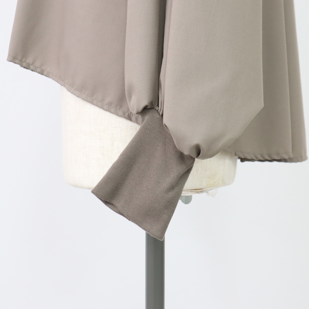 トロンとツイル フレアシャツ シャツの正面ディティール