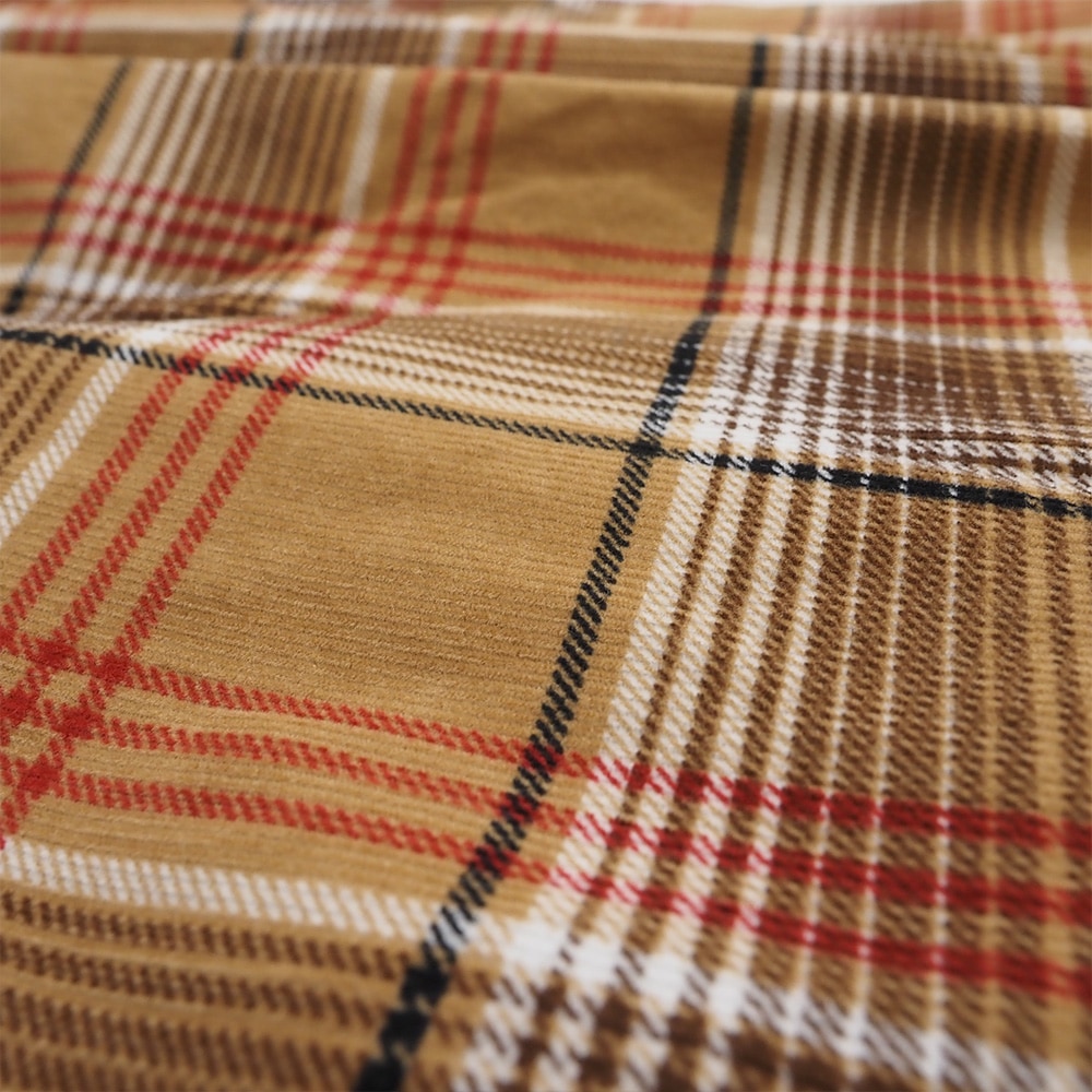 シャツコールチェック コージーパンツ　パンツの素材のアップ