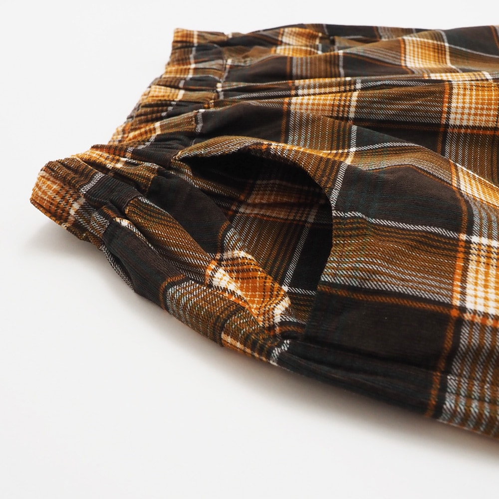 シャツコールチェック ノッポパンツ パンツの正面ディティール