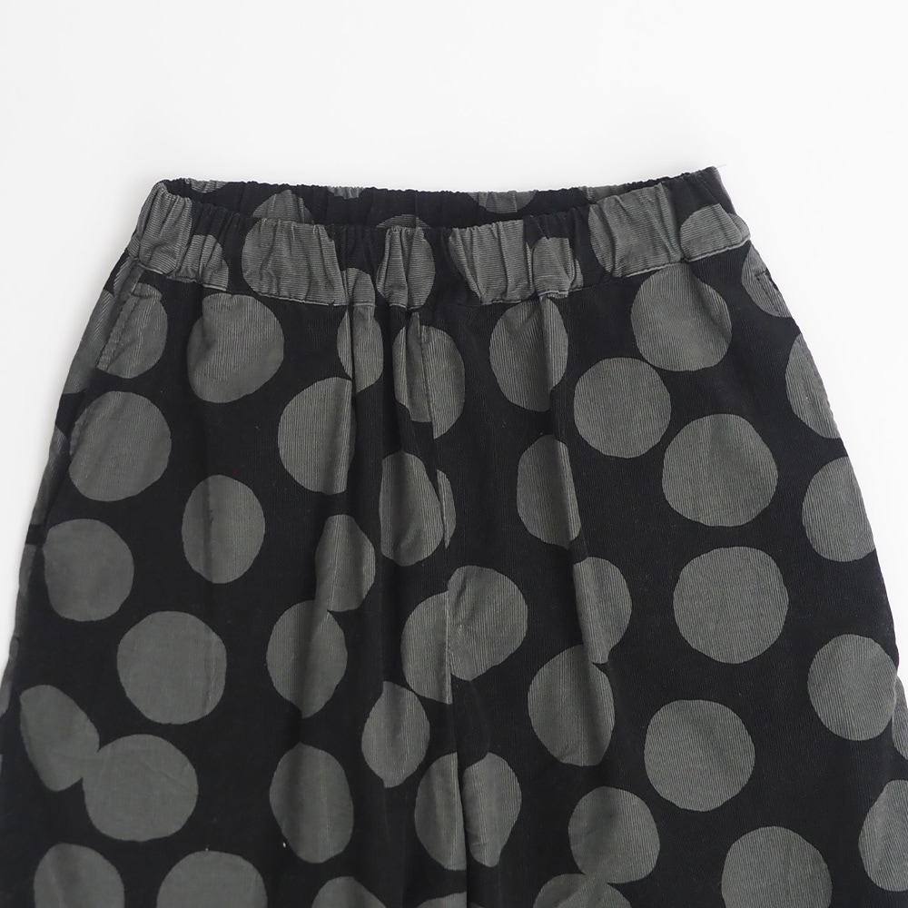 21Wコール天ランダムドット エッグパンツ パンツの正面ディティール