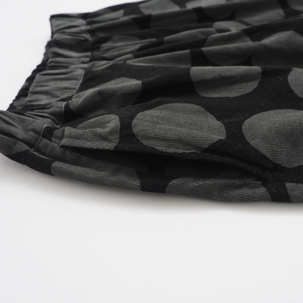 21Wコール天ランダムドット エッグパンツ パンツの正面ディティール