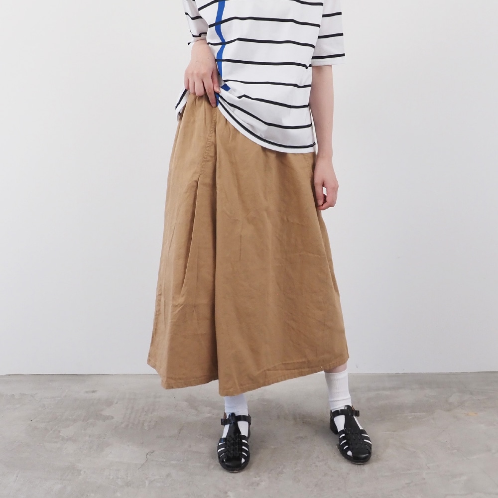 新品　パフスカート　Nancy 楽天市場】綿100%タックギャザースカート ポケット 綿 ロング