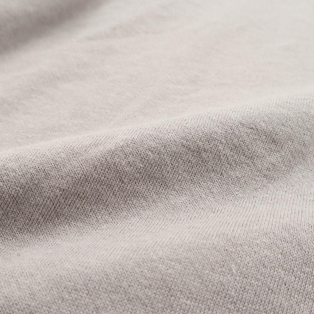 ガーゼ裏毛 ワイドPO　プルオーバーの素材のアップ