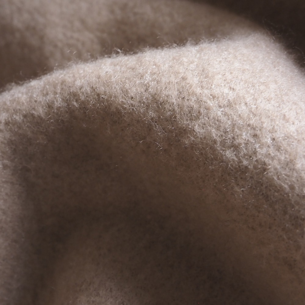 もこもこプードルパイル ラグランジャケット　ジャケットの素材のアップ