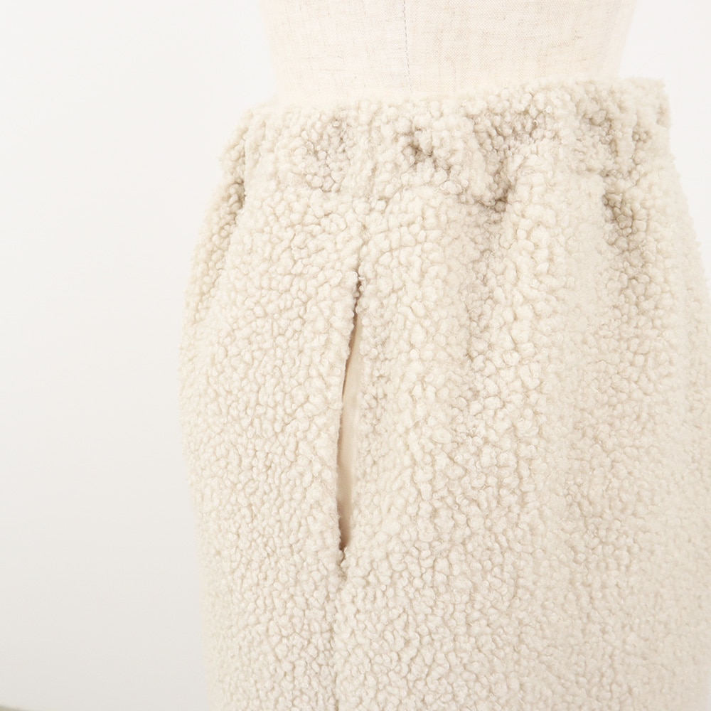 もこもこプードルパイル スカート スカートの正面ディティール