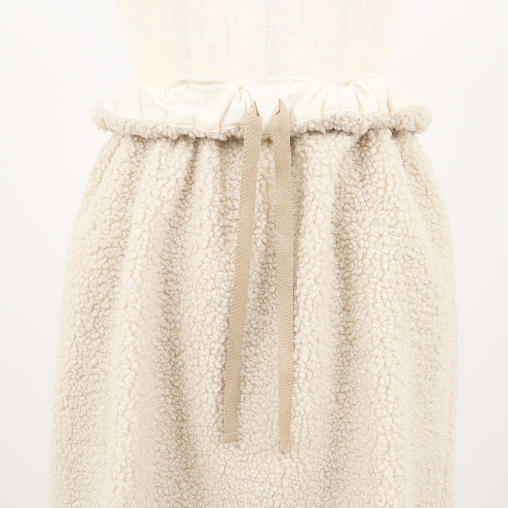 もこもこプードルパイル スカート スカートの正面ディティール