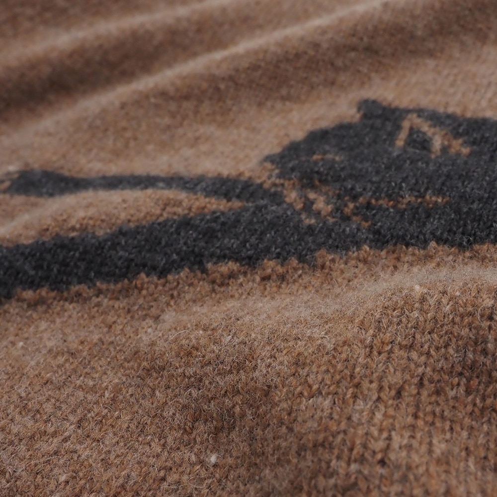 エアーヤーンコットン 伸び猫コモドニット ニットの素材のアップ