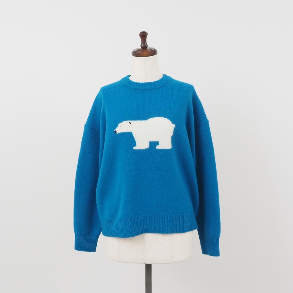 タスマニアラム KUMA knit　ニットの正面ディティール