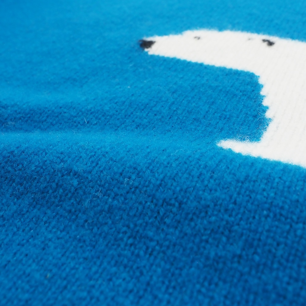 タスマニアラム KUMA knit　ニットの素材のアップ