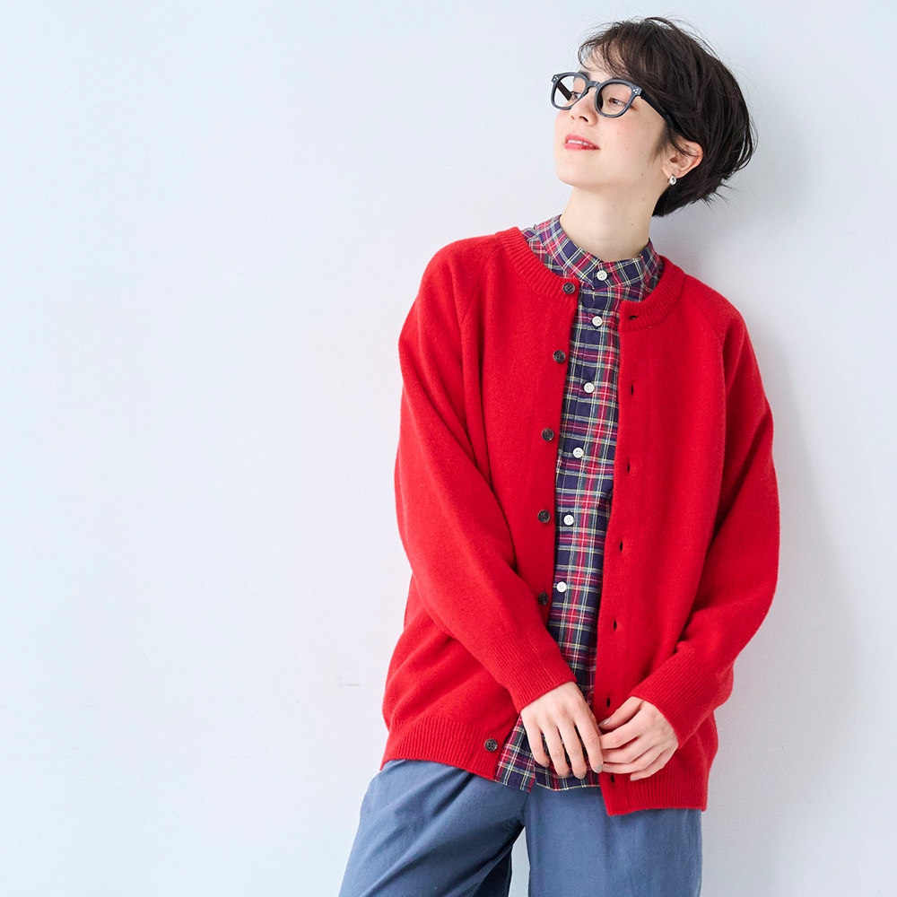 NARU(ナル) タスマニアラムプレミアム セントラルカーディガン 666615