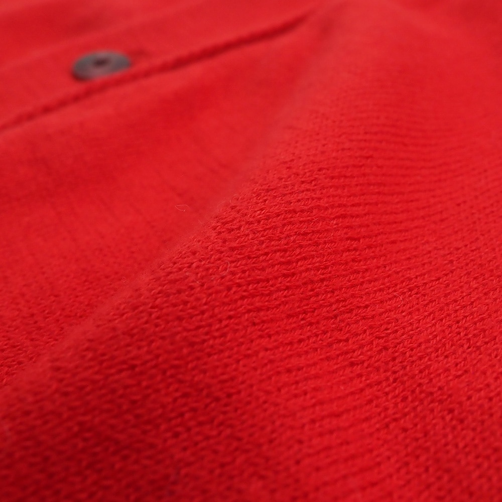 ムースヤーン　Vニットカーデ　カーディガンの素材のアップ