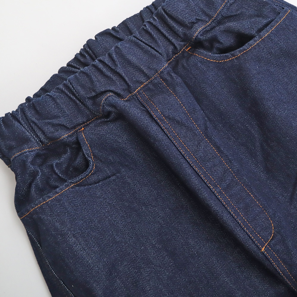 12ozムラデニム ラウンドパンツ　パンツの正面ディティール