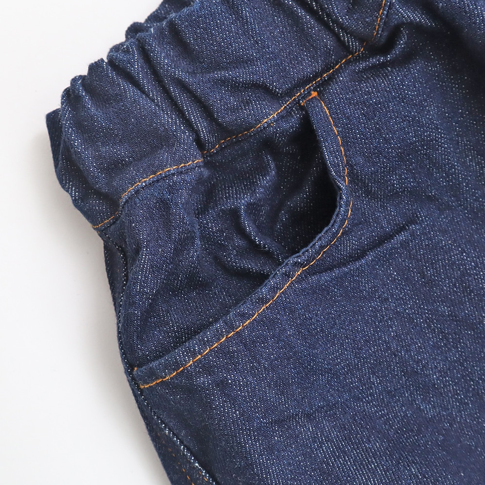 12ozムラデニム ラウンドパンツ　パンツの正面ディティール