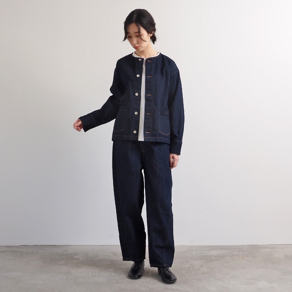 NARU(ナル) 12ozムラデニム ノーカラージャケット 666811 | 2025Winter
