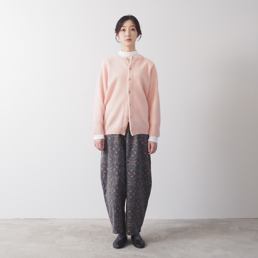 NARU(ナル) 20ビエラ起毛バイアス花柄 ロングエッグパンツ 6668201