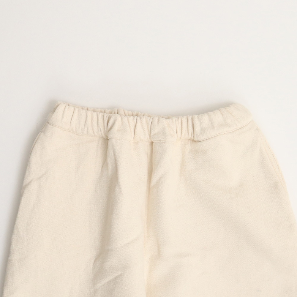 ムラデニム裏起毛 エッグパンツ パンツの正面ディティール