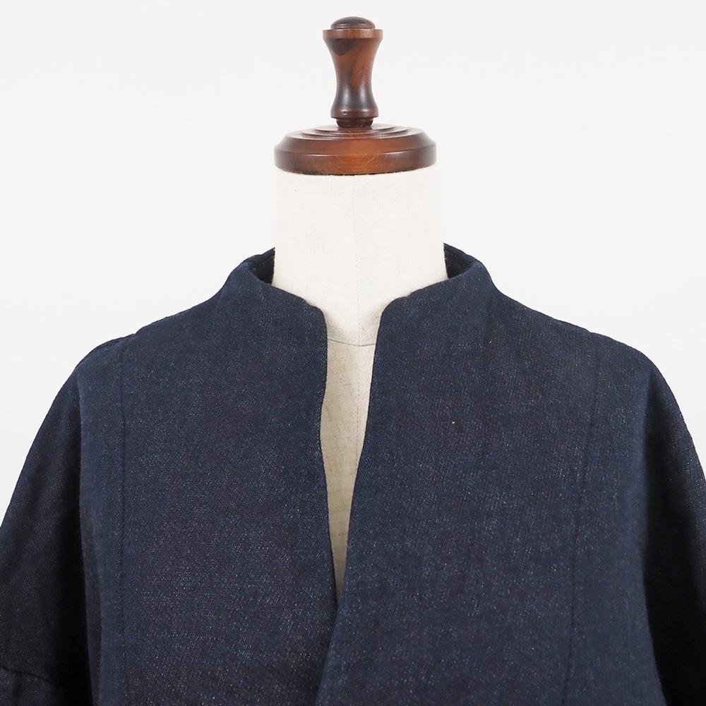ムラデニム裏起毛 ノッチジャケット　ジャケットの正面ディティール