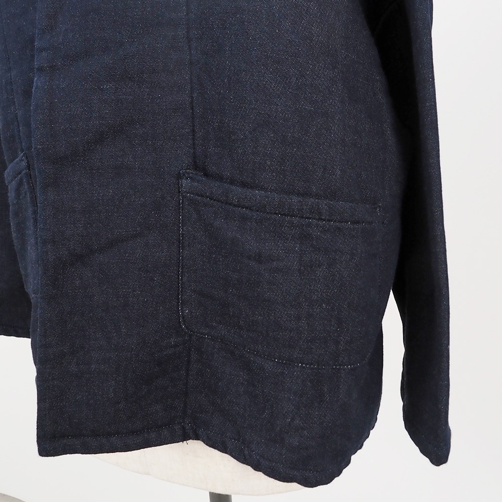 ムラデニム裏起毛 ノッチジャケット　ジャケットの正面ディティール