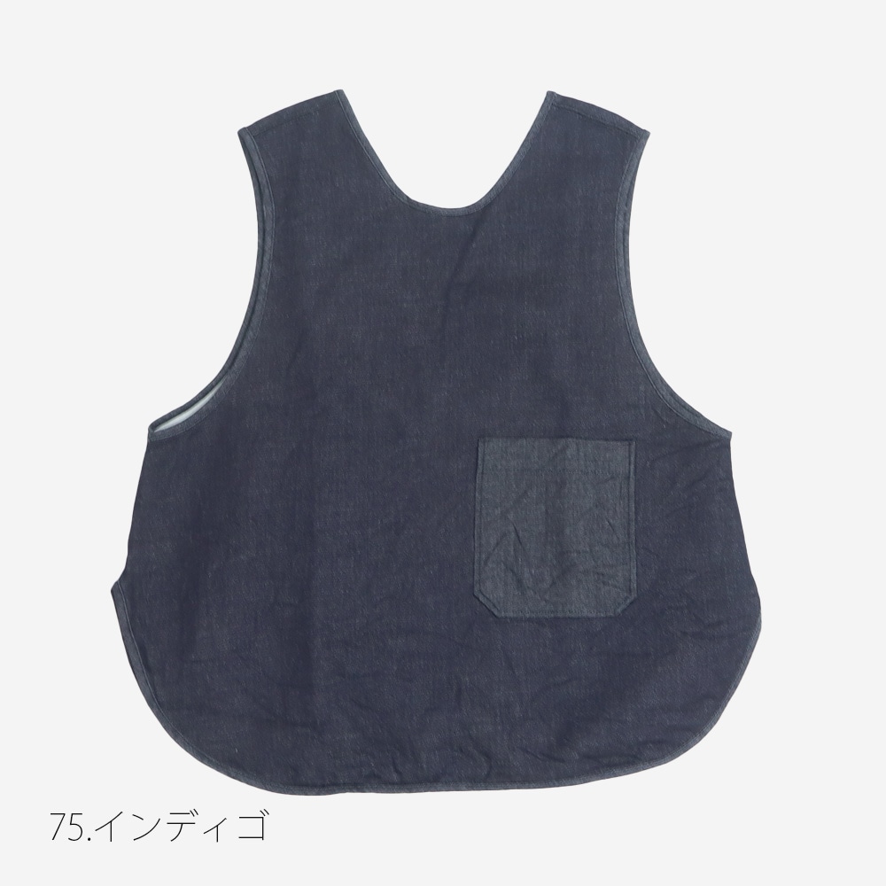 NARU(ナル) ムラデニム裏起毛 フリップベスト(2WAY) 666827