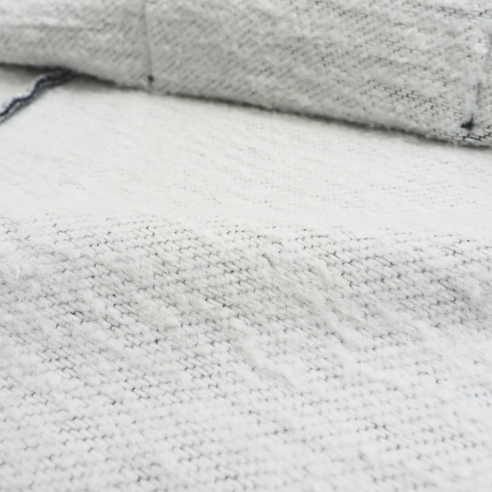 ムラデニム裏起毛 フリップベスト(2WAY) ベストの素材のアップ