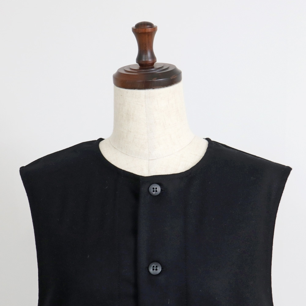 NARU(ナル) ウールリサイクルクロス ロングジレ 666905 | TOPS