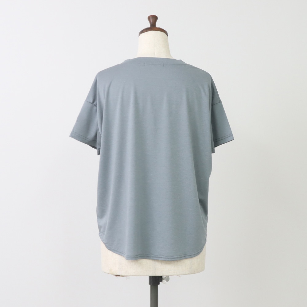 マイクロライクアウーヴン クルーネックT　Tシャツの正面ディティール