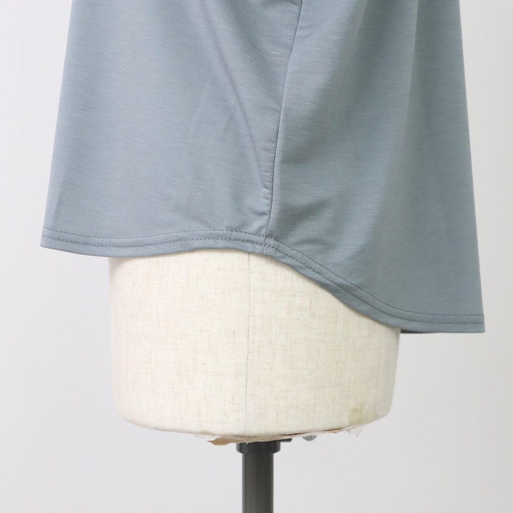 マイクロライクアウーヴン クルーネックT　Tシャツの正面ディティール