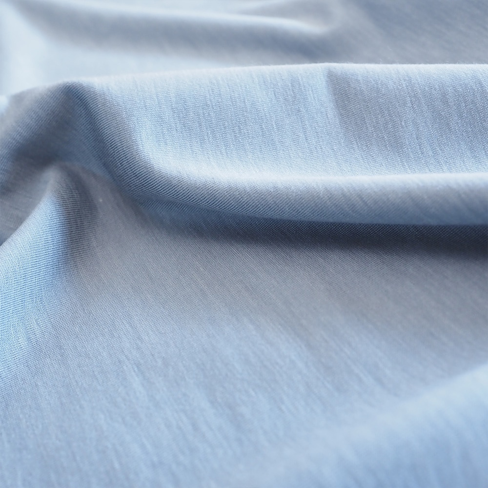 マイクロライクアウーヴン クルーネックT　Tシャツの素材のアップ