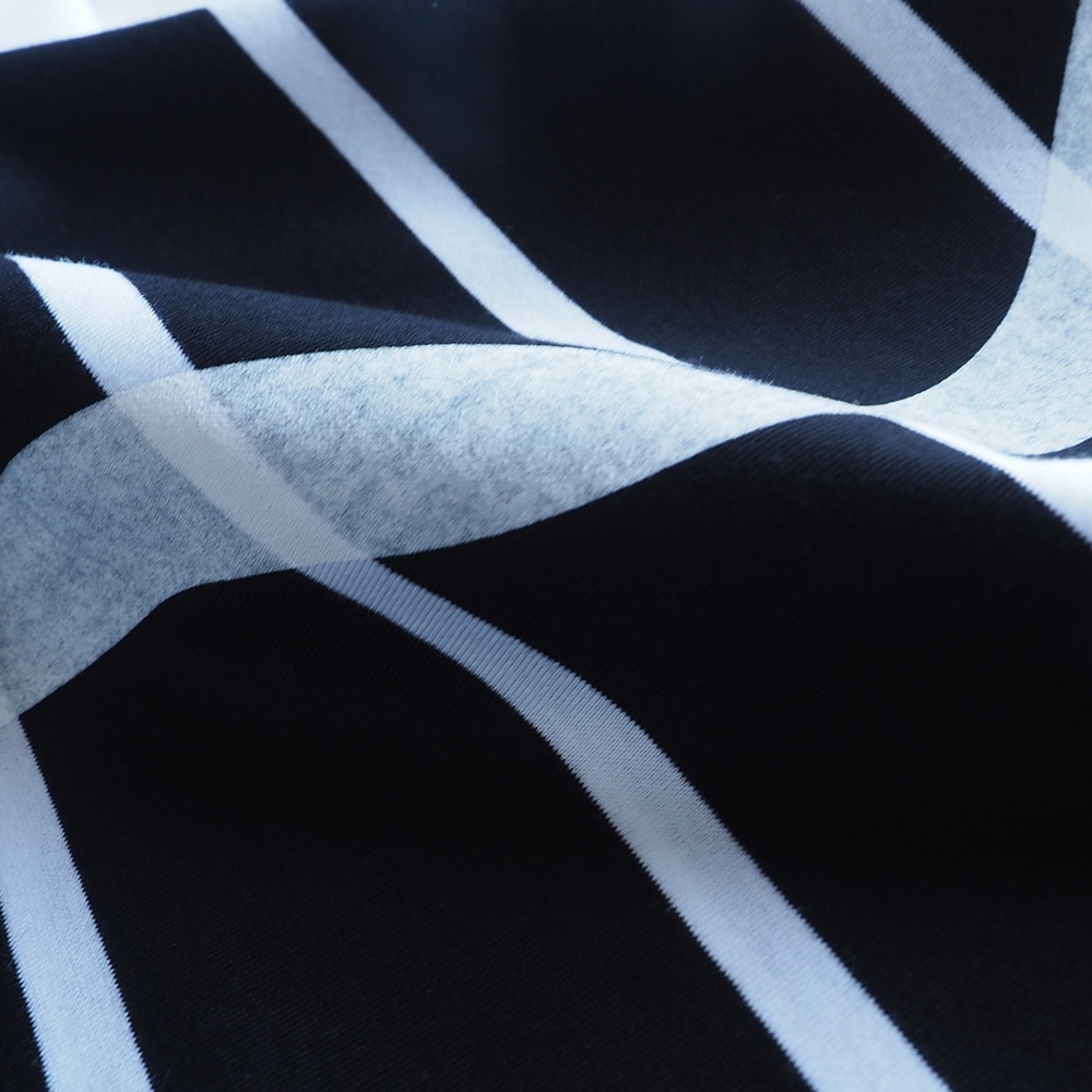 60/2ハイゲージ天竺ボーダー なみなみプリントT　Tシャツの素材のアップ