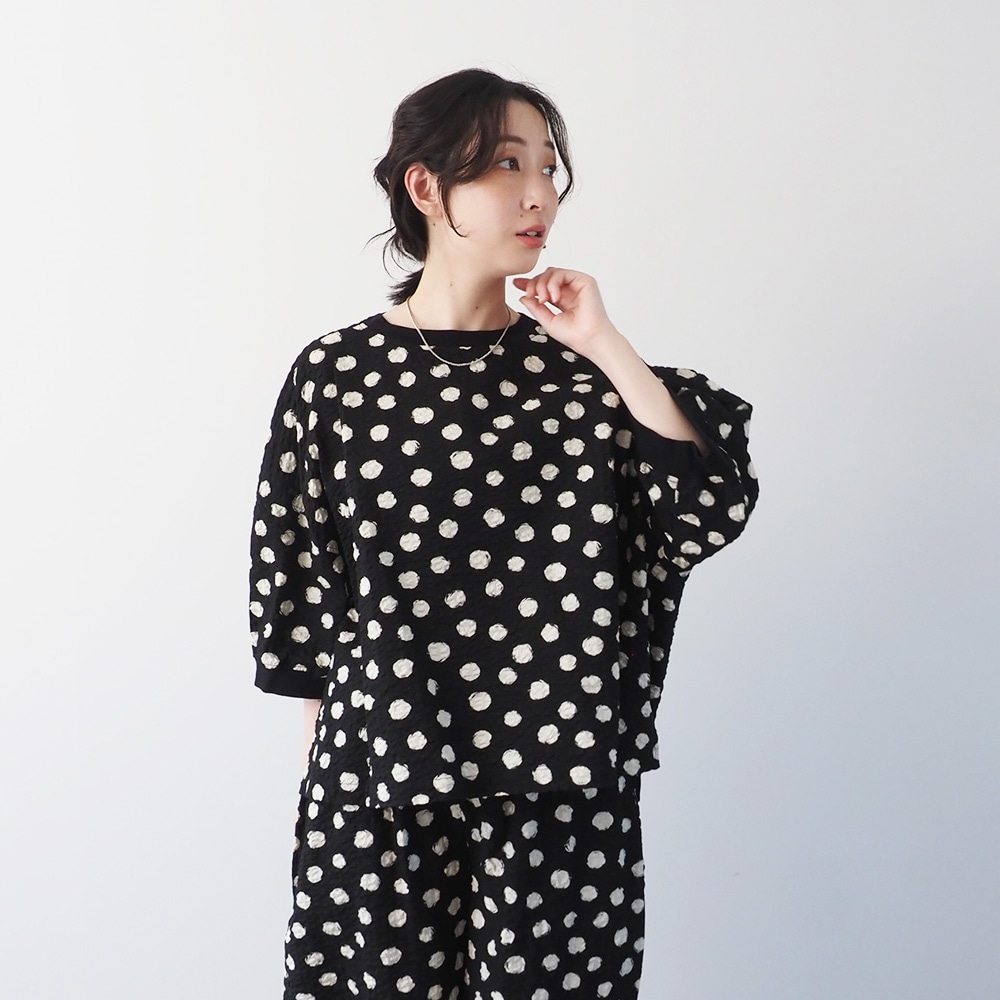 NARU(ナル) リップルクロスランダムドット ワイドT 667810