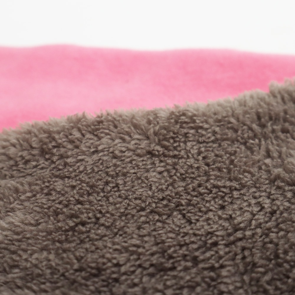 珊瑚フリース ネックウォーマー　ネックウォーマーの素材のアップ