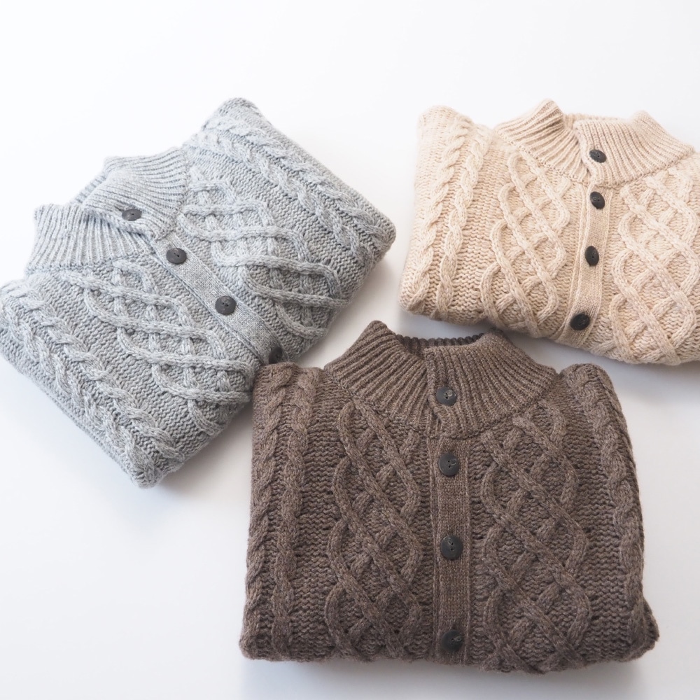 NARU(ナル) ドーゼットエアーヤーン エアリーアランニットカーデ