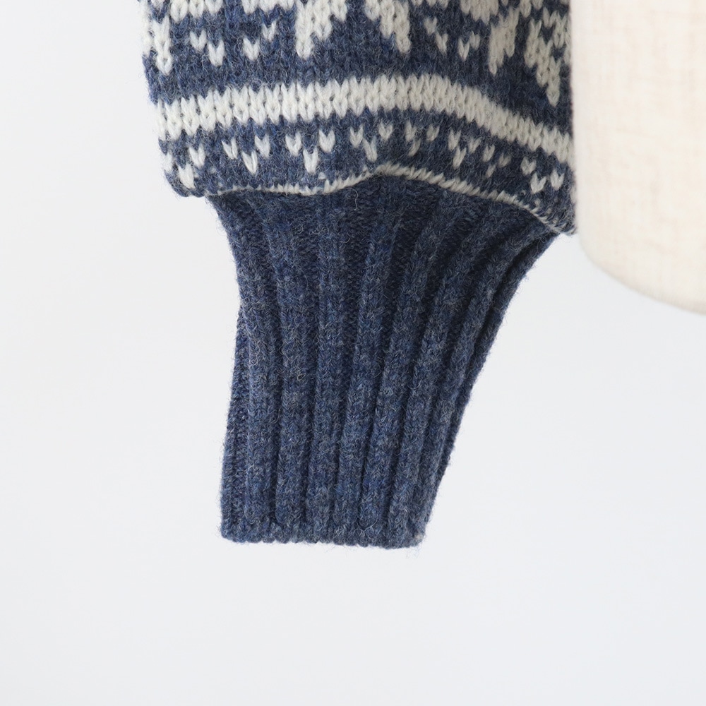 ドーゼットエアーヤーンカウチンニットカーデ カーディガンの正面ディティール