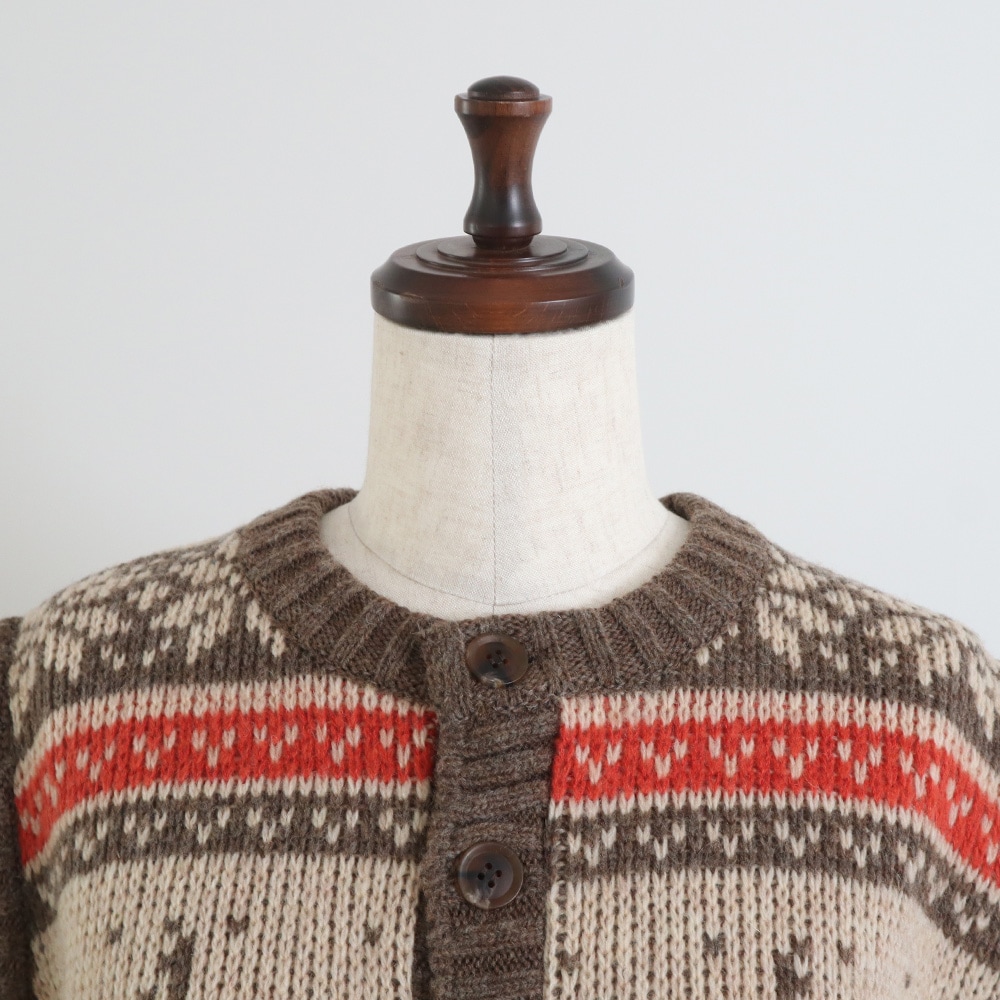 NARU(ナル) ドーゼットエアーヤーンカウチンニットベスト 668406