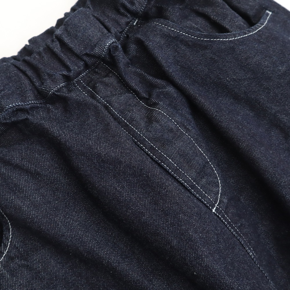 10.5ozデニム ノッポセルヴィッチパンツ　パンツの正面ディティール