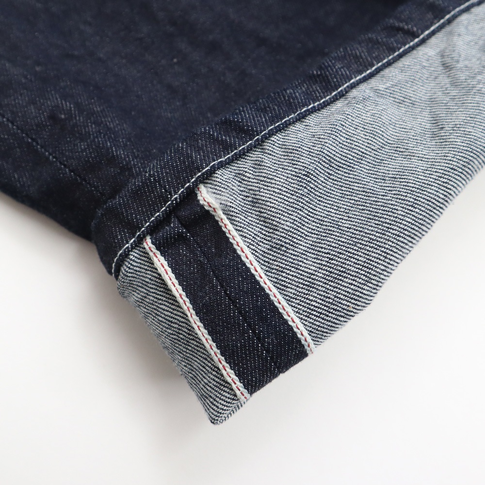 10.5ozデニム ノッポセルヴィッチパンツ　パンツの正面ディティール