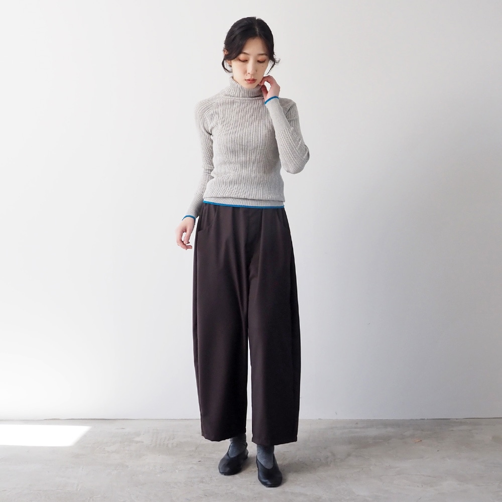 NARU(ナル) PL/RYクリアーツイル リラックスノッポパンツ 6689051