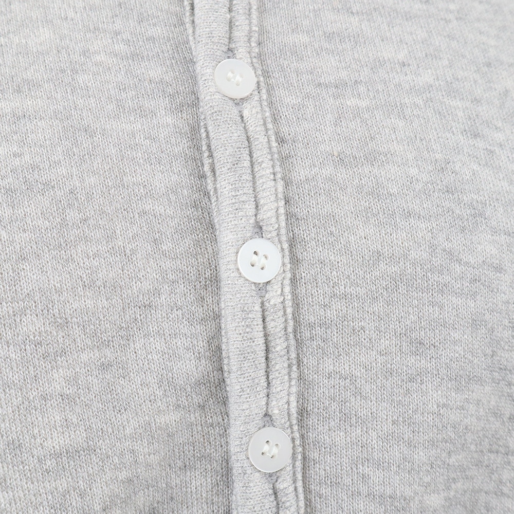 コットンレーヨン吊り裏毛 ラズベリーカーディガン　カーディガンの正面ディティール