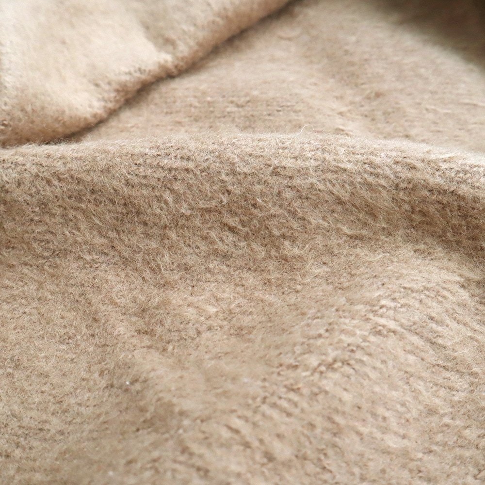 30/10コーマ裏毛両面起毛 MADRIDプリントPO トレーナーの素材のアップ