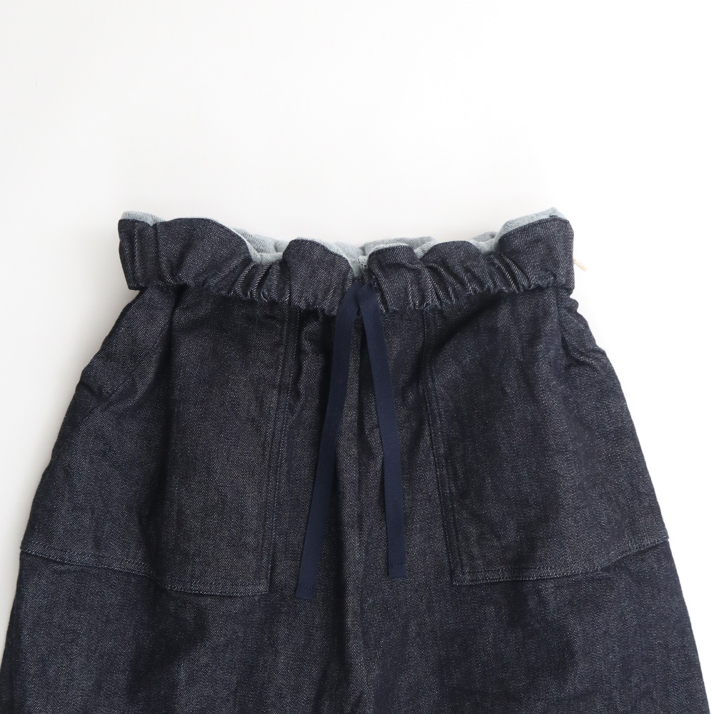 12.5ozストレッチデニム裏起毛 クラフトパンツ パンツの正面ディティール
