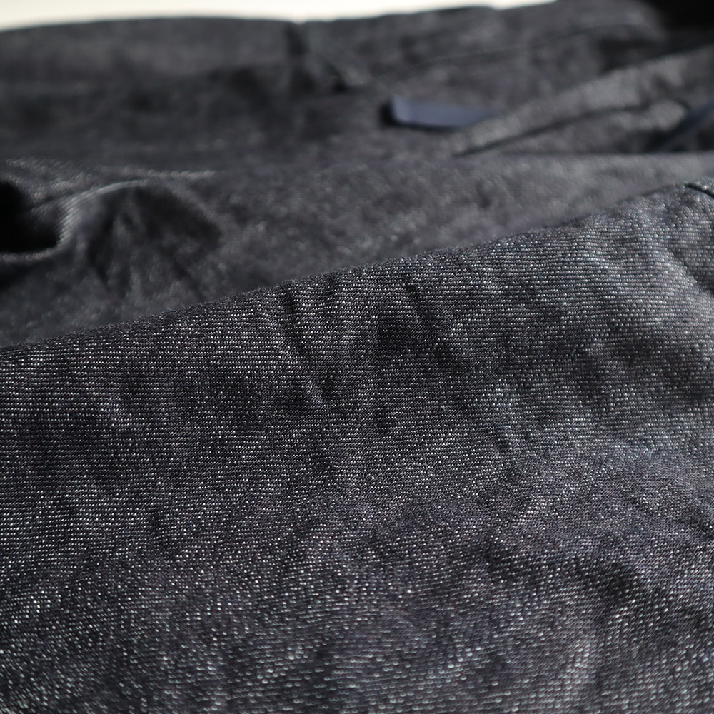 12.5ozストレッチデニム裏起毛 クラフトパンツ パンツの素材のアップ