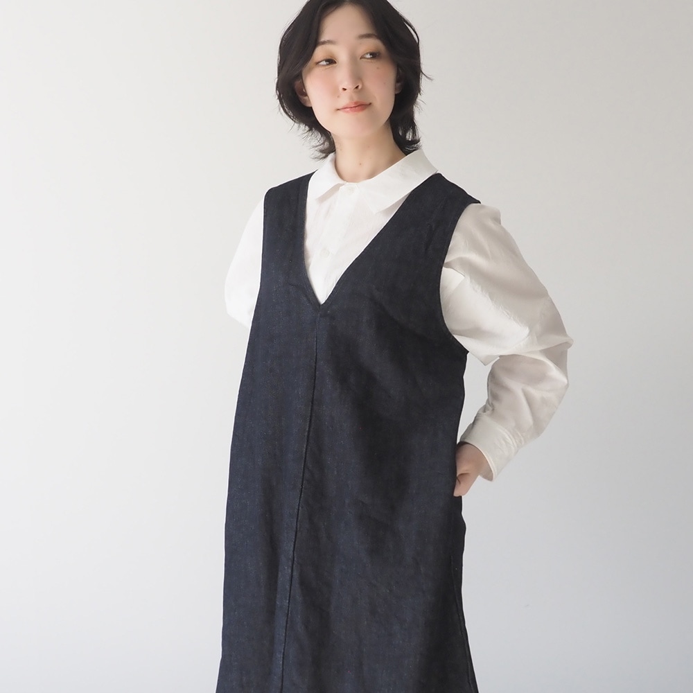 NARU(ナル) 12.5ozストレッチデニム裏起毛 ジャンパースカート 669802