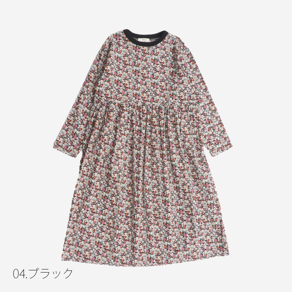 NARU(ナル) 30ビエラ微起毛フラワーワルツ柄 ワンピース 669805