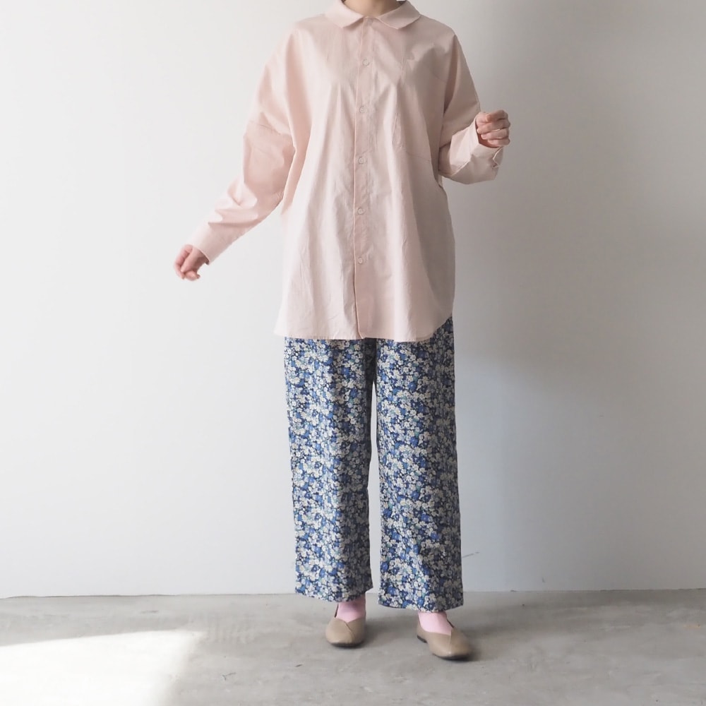 NARU(ナル) 30ビエラ微起毛フラワーワルツ柄 ストレートパンツ 6698061