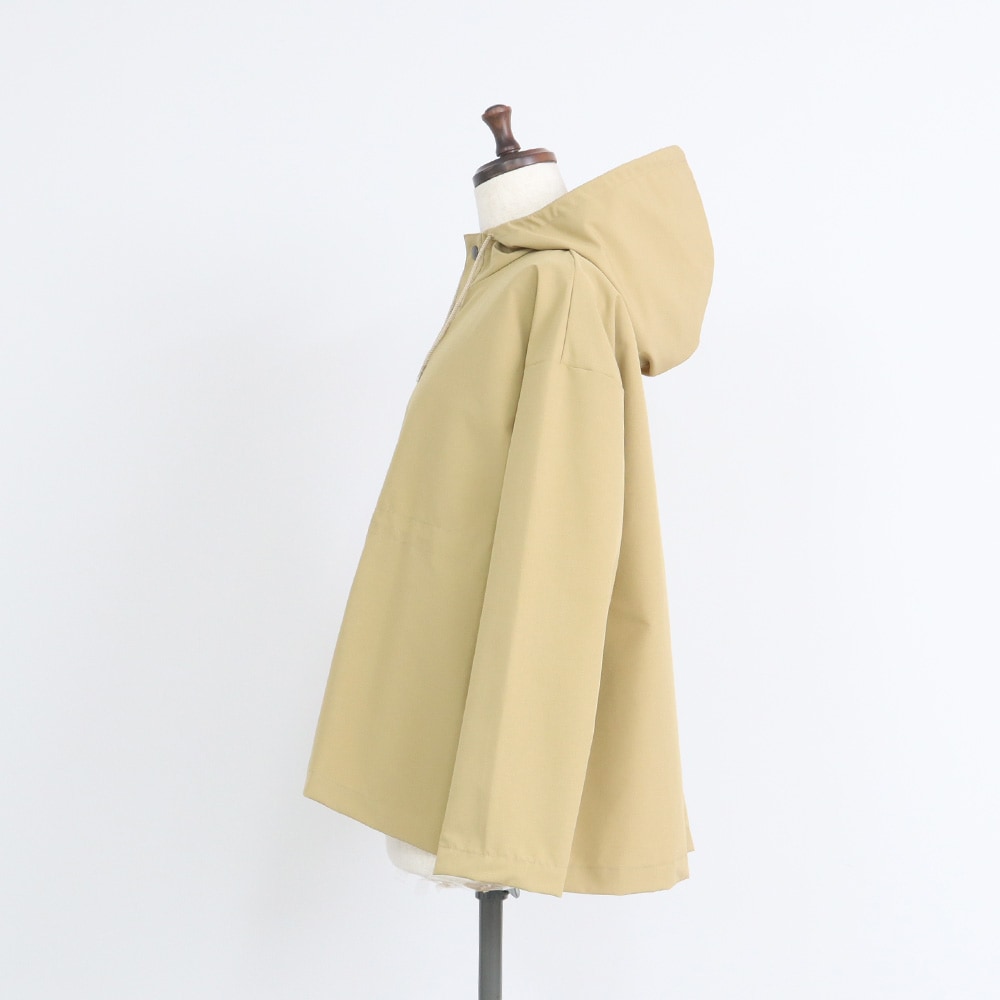 T/Cウェザー撥水加工 マウンテンパーカー　ジャケットの正面ディティール