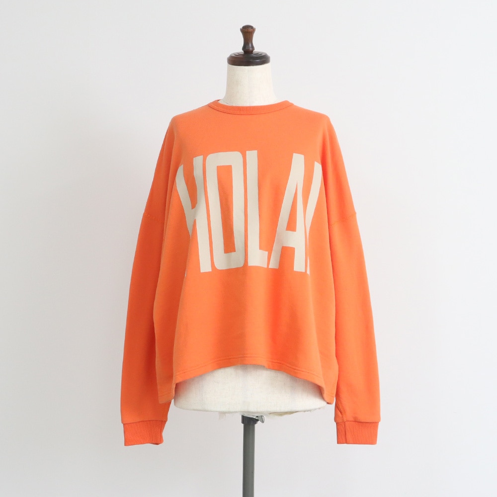 30/10セントラル裏毛 HOLA!プリントPO プルオーバーの正面ディティール