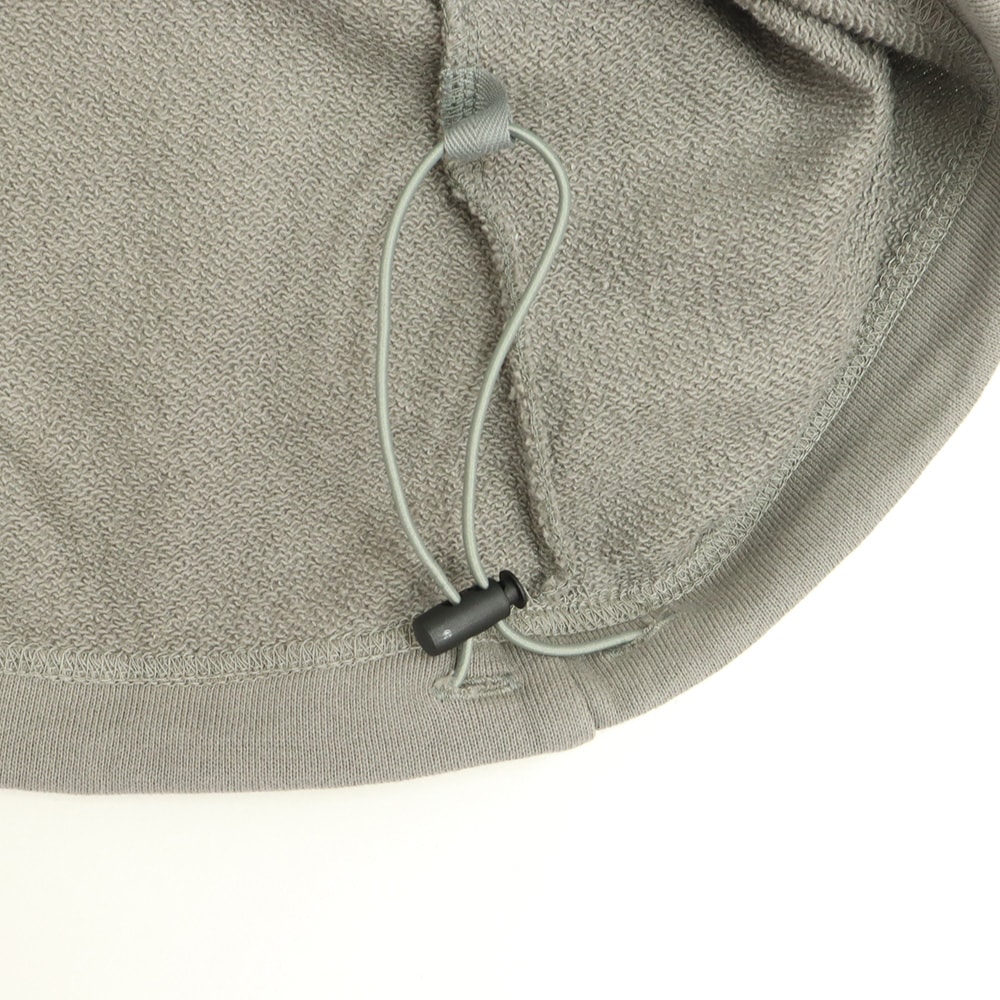 30/10セントラル裏毛×シーチングハンドワッシャー ワイドPO　プルオーバーの正面ディティール