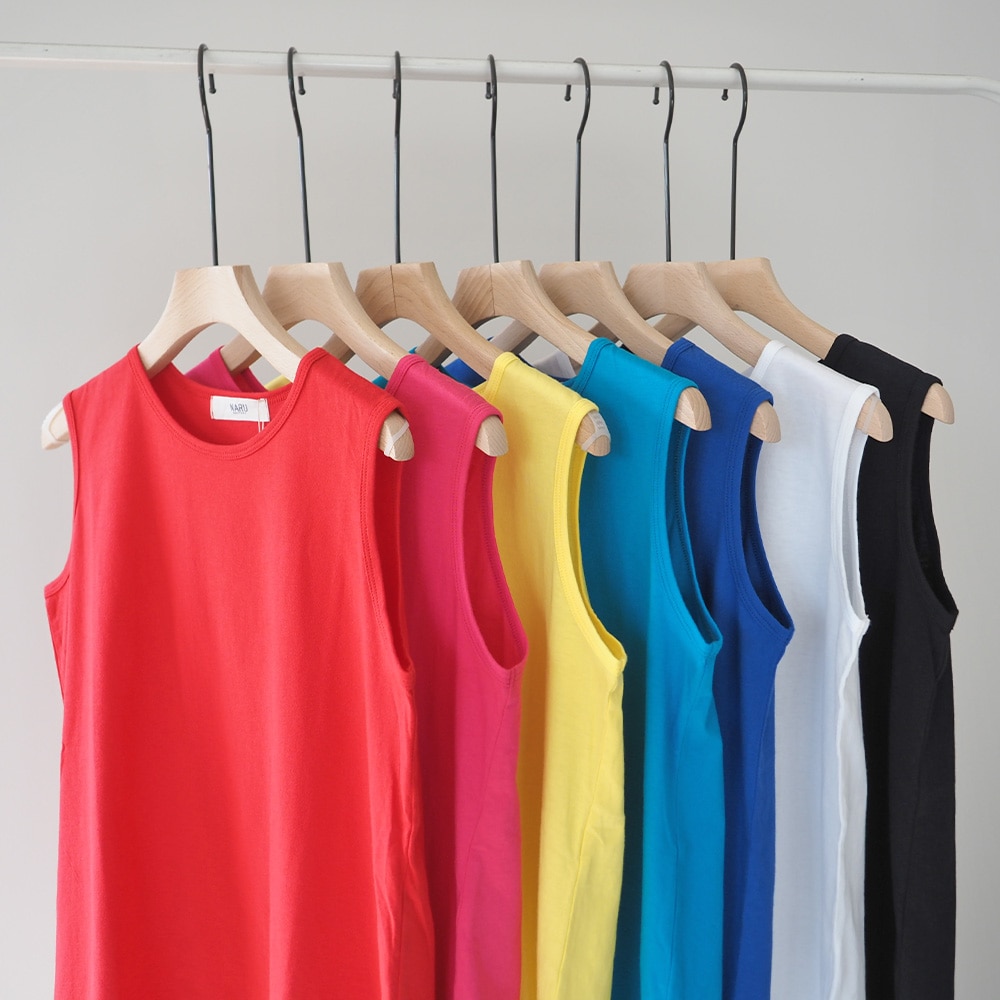 NARU(ナル) ナチュラルソフト天竺 ロングタンクトップ 670015 | TOPS