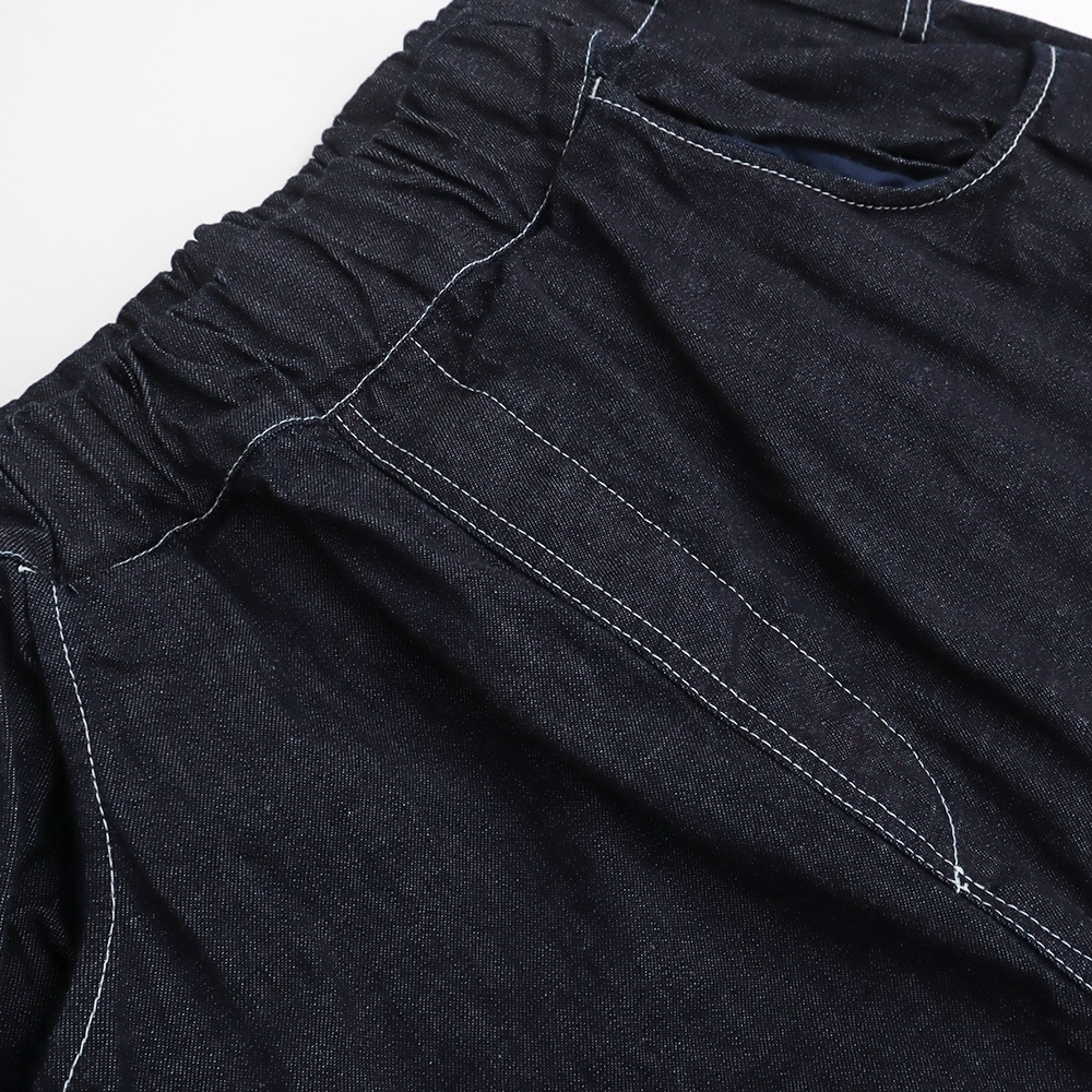 8オンスムラデニム ノッポバギーパンツ　パンツの正面ディティール