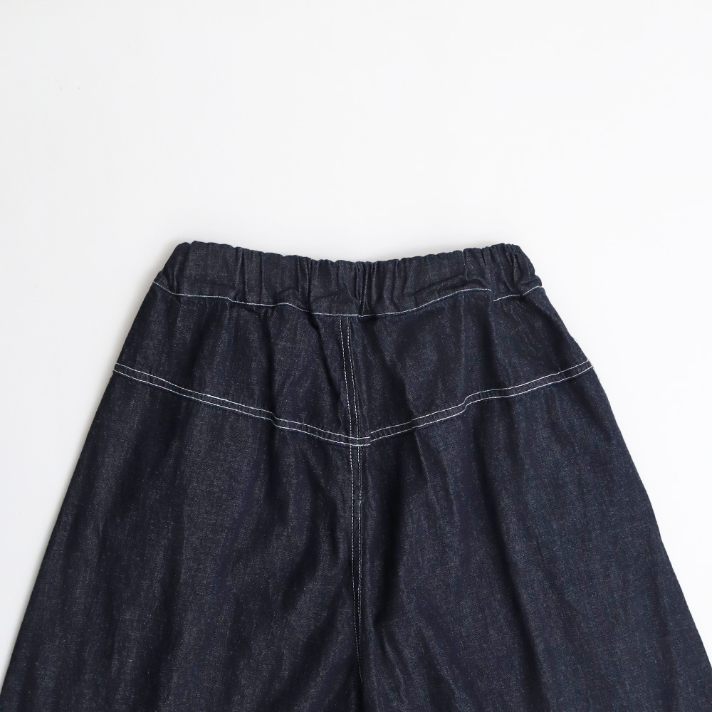 8オンスムラデニム ノッポバギーパンツ　パンツの正面ディティール